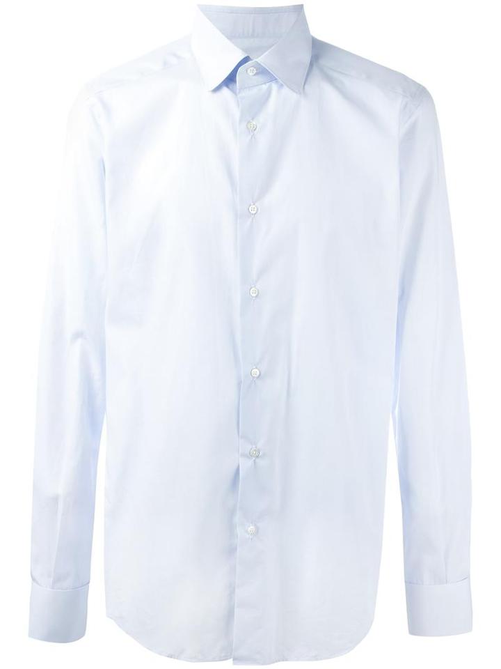 Fashion Clinic Timeless Classic Plain Shirt, Men's, Size: 42, Blue, Cotton