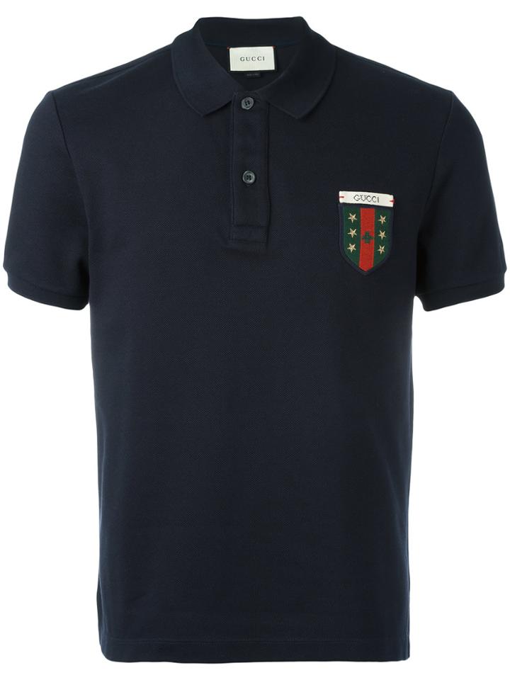 Gucci Web Crest Polo Shirt - Blue