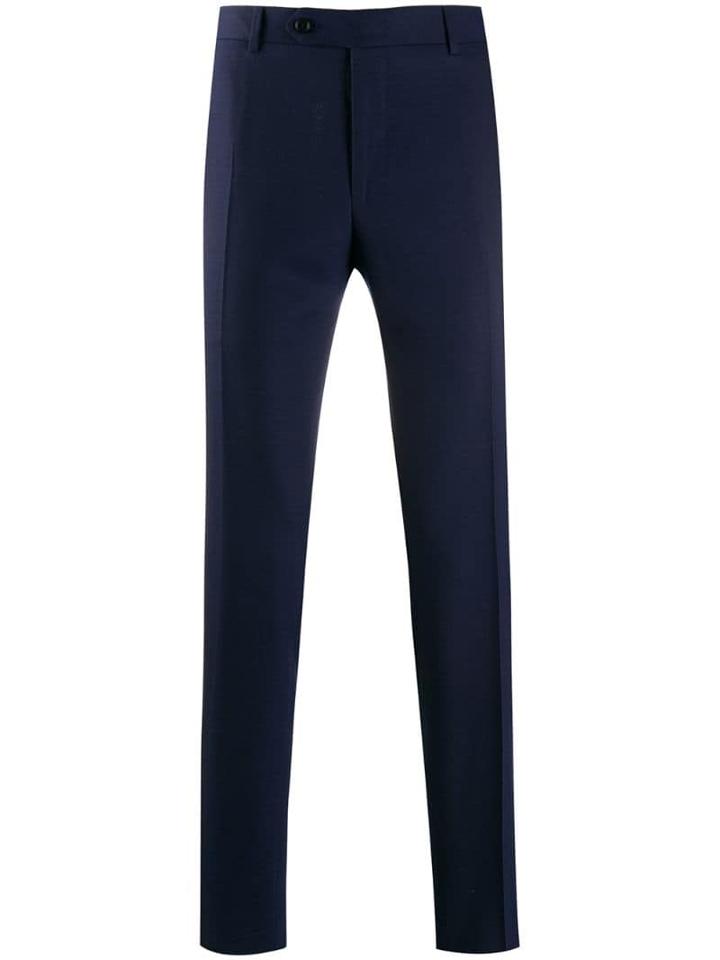 Canali Slim Tailored Trousers - Blue