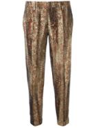 Dsquared2 Jacquard Chevron Trousers, Women's, Size: 40, Brown, Silk/polyamide/polyester/polyester