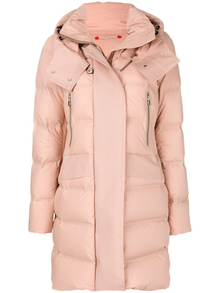 Peuterey Padded Mid-length Coat - Pink & Purple
