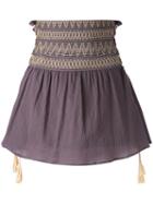 Harare - High-rise Gathered Skirt - Women - Cotton - M, Grey, Cotton