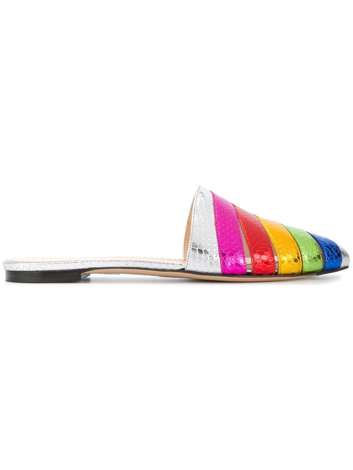 Charlotte Olympia Technicolour Slides - Metallic