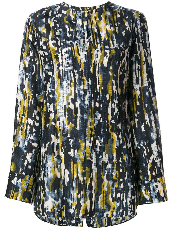 Marni Haze Print Shirt, Women's, Size: 44, Blue, Silk