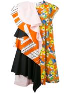 Msgm - Ruffle Dress - Women - Cotton - 38, Yellow/orange, Cotton