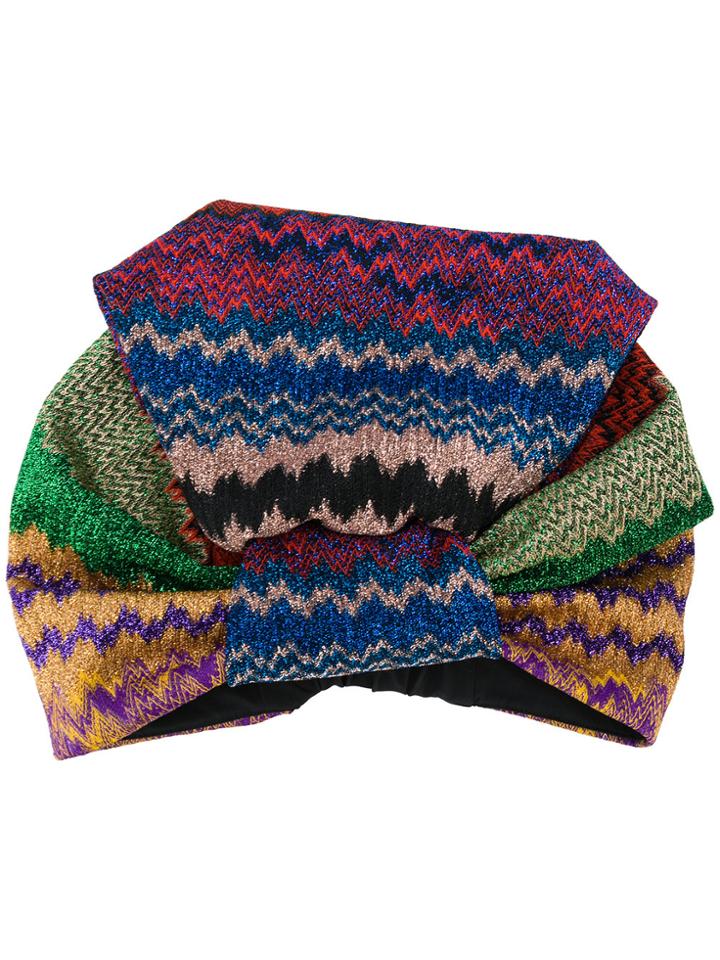 Missoni Knit Turban Hat - Multicolour