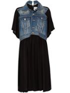 Junya Watanabe Comme Des Garçons Denim Panel Dress, Women's, Size: Xs, Black, Cotton/polyester