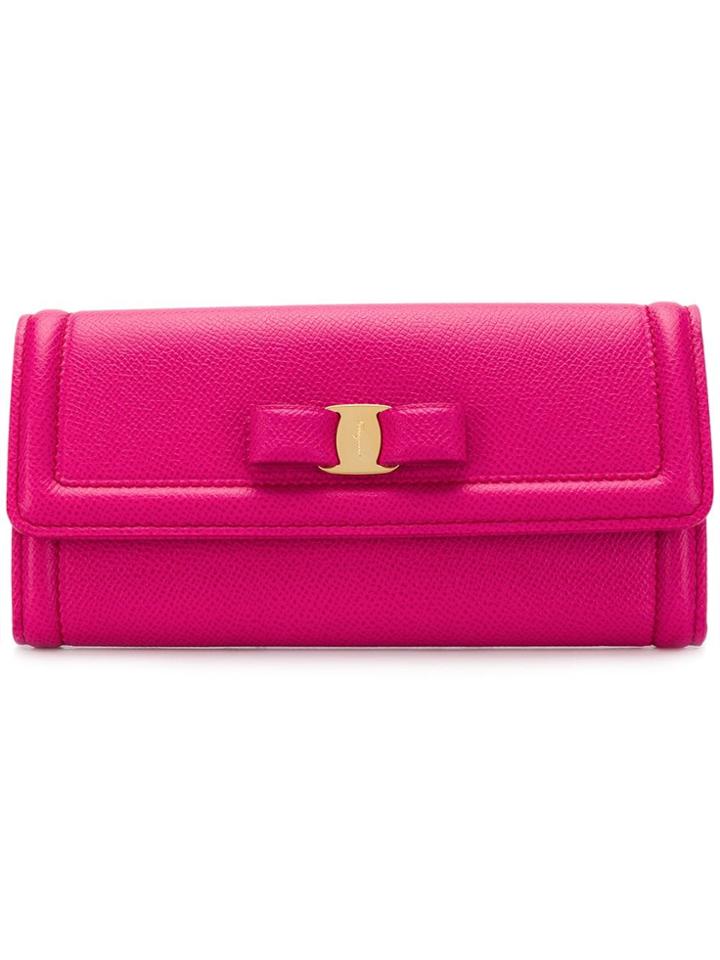 Salvatore Ferragamo Vera Bow Wallet - Pink