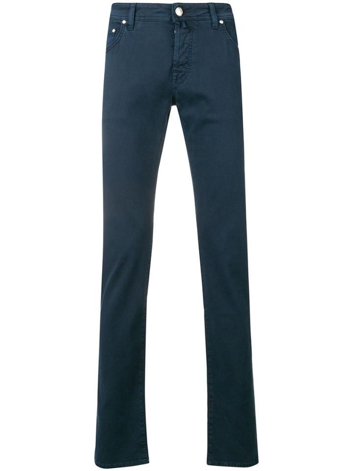 Jacob Cohen Logo Handkerchief Slim Jeans - Blue