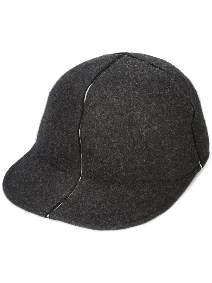 Issey Miyake Men Slit Cap - Black