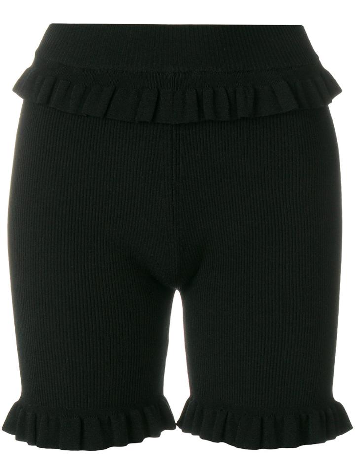 Kenzo Ribbed Knit Shorts - Black