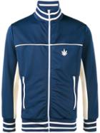 Palm Angels Weed Stripe Track Jacket, Men's, Size: Xl, Blue, Polyester