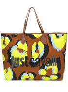 Just Cavalli Oversized Logo Tote Bag - Brown