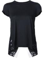 Sacai Crossed Lace Panel T-shirt