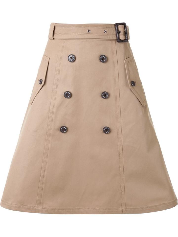 Loveless Buttoned A-line Skirt