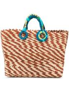 Nannacay Contrast Handle Basket - Brown