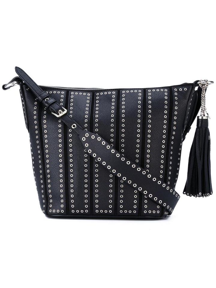 Michael Michael Kors Striped Shoulder Bag, Women's, Black