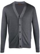 Altea Knitted Slim Fit Cardigan - Grey