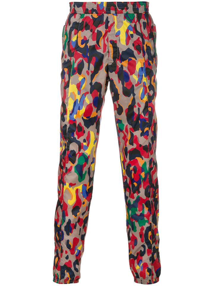 Versace Camouflage Tapered Trousers - Multicolour