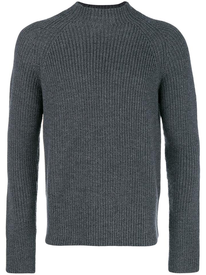 Eleventy Ribbed Jumper - Grey
