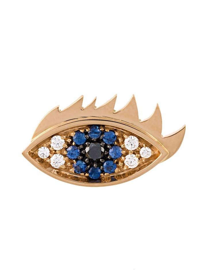 Delfina Delettrez 'eyes On Me' Diamond And Sapphire Earring, Women's, Metallic
