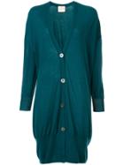 Erika Cavallini Long Buttoned Cardigan - Green