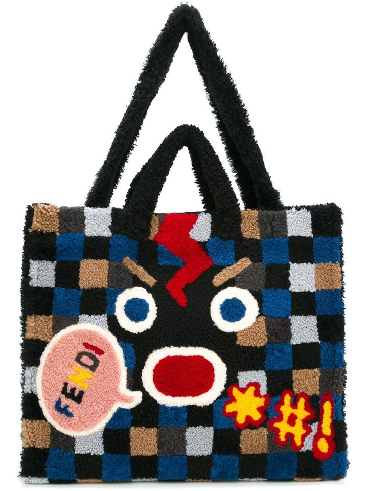 Fendi Fendi Faces Shopper Tote