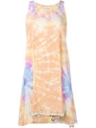 Paco Rabanne Tie Dye Sleeveless Silk Dress, Women's, Size: 40, Yellow/orange, Silk