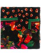 Diane Von Furstenberg Floral Watercolour Scarf - Black