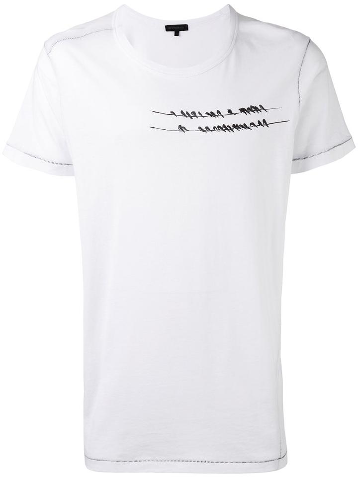Printed T-shirt - Men - Cotton - L, White, Cotton, Ann Demeulemeester Grise