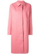 Mackintosh Plain Trench Coat, Women's, Size: 36, Pink/purple, Cotton