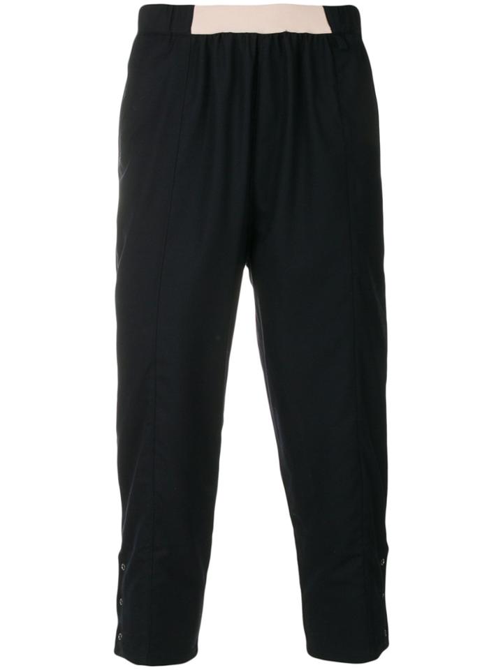 Drôle De Monsieur Cropped Track Pants - Black