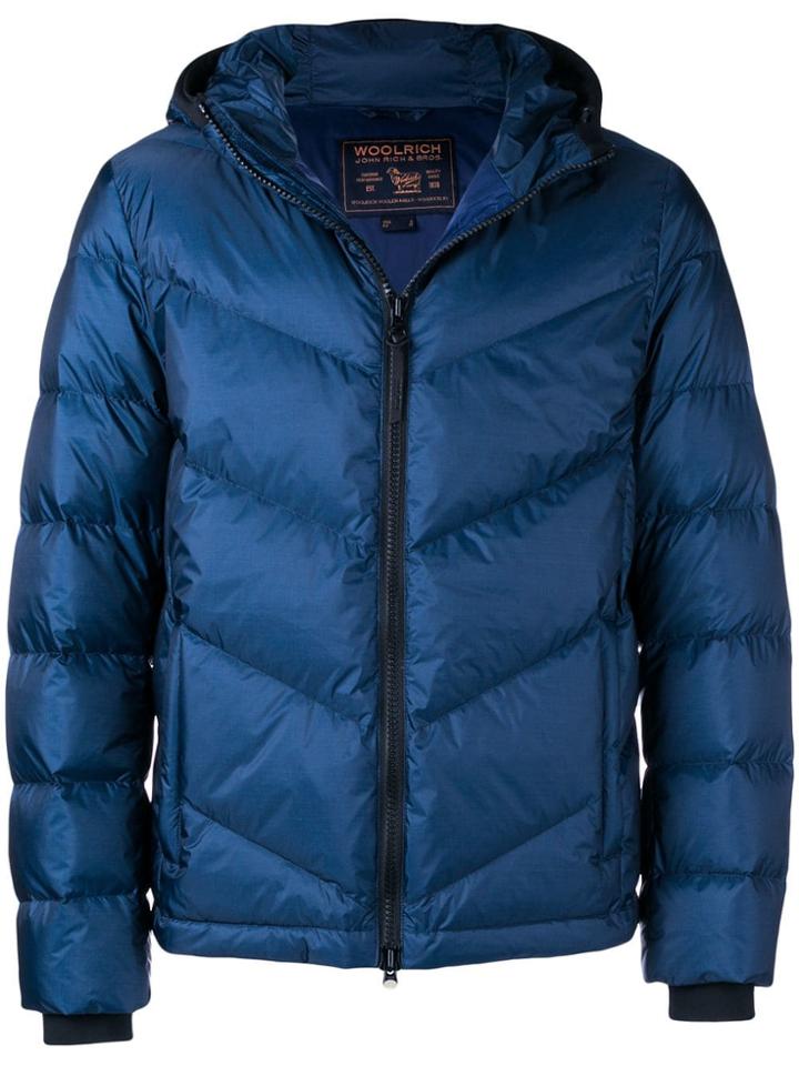 Woolrich Padded Hooded Jacket - Blue