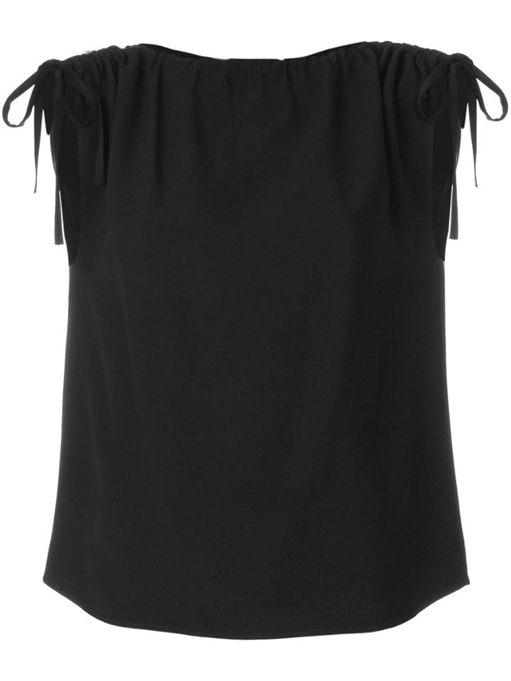 Red Valentino Drawstring Fastening Tank - Black
