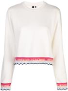 Opening Ceremony Stripped Ribbed Sweatshirt - White