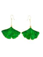 Aurelie Bidermann 'ginkgo' Earrings, Women's, Green