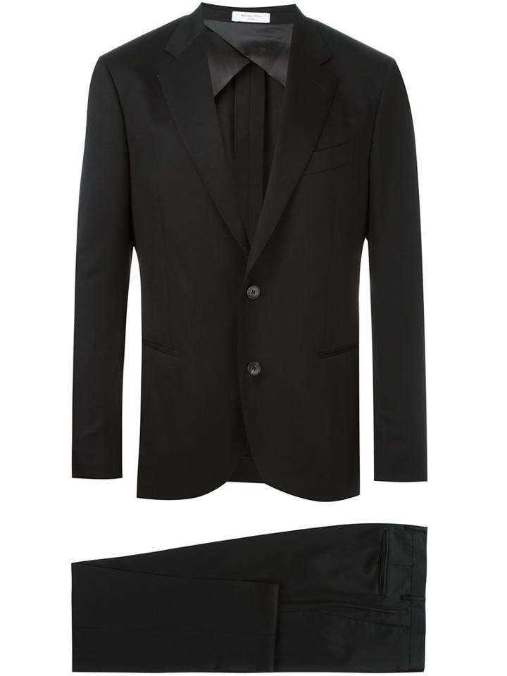Boglioli Classic Two-piece Suit, Men's, Size: 46, Black, Spandex/elastane/acetate/cupro/virgin Wool