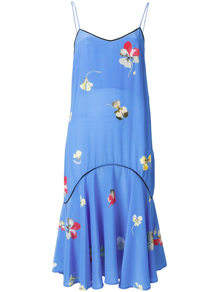 Ganni Floral Cami Dress - Blue