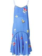 Ganni Floral Cami Dress - Blue