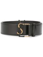 Saint Laurent - Logo Buckle Belt - Women - Leather - 90, Black, Leather