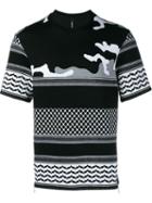 Neil Barrett Printed Short Sleeve Neoprene Sweatshirt