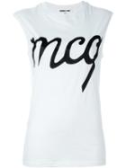 Mcq Alexander Mcqueen Handwritten Mcq Print Tank Top, Women's, Size: Xs, White, Cotton