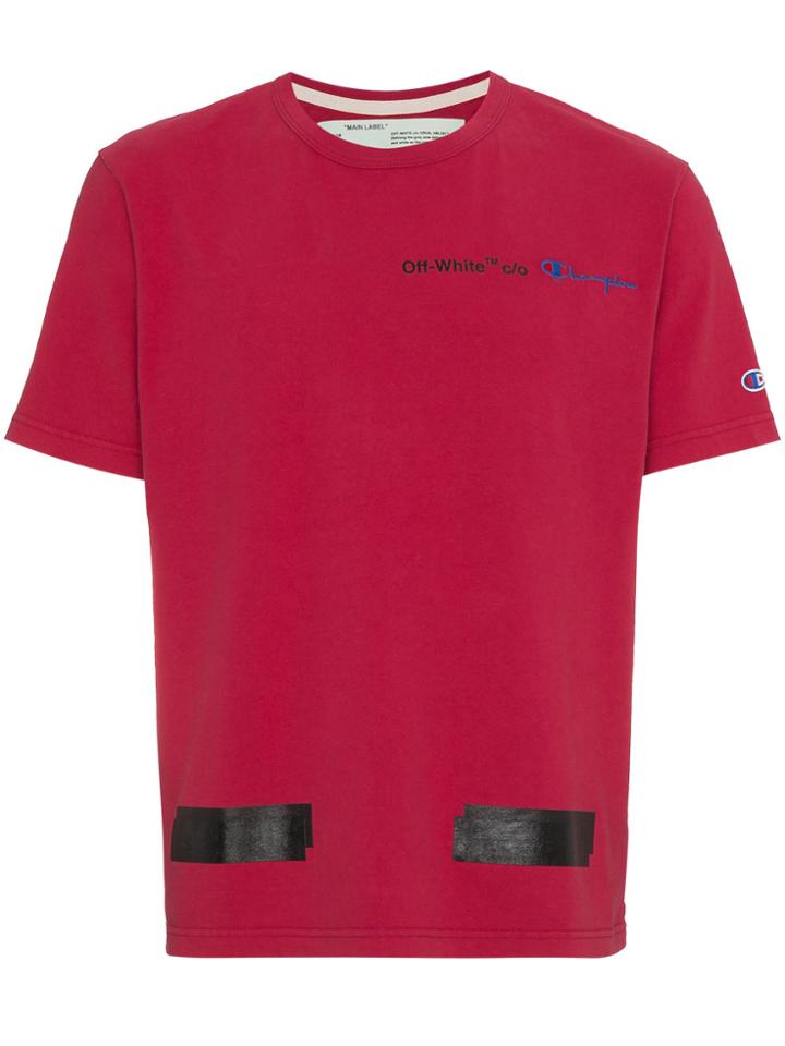 Off-white X Champion Arrows T Shirt - Red