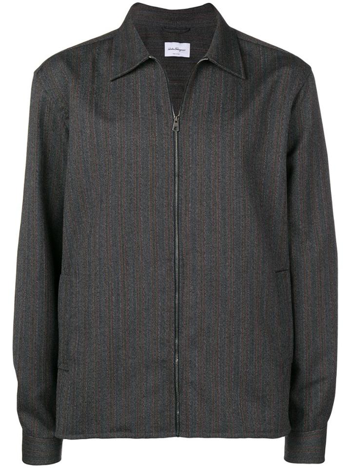 Salvatore Ferragamo Herringbone Jacket - Grey