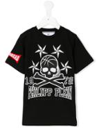 Philipp Plein Kids - Skull Print T-shirt - Kids - Cotton - 4 Yrs, Black