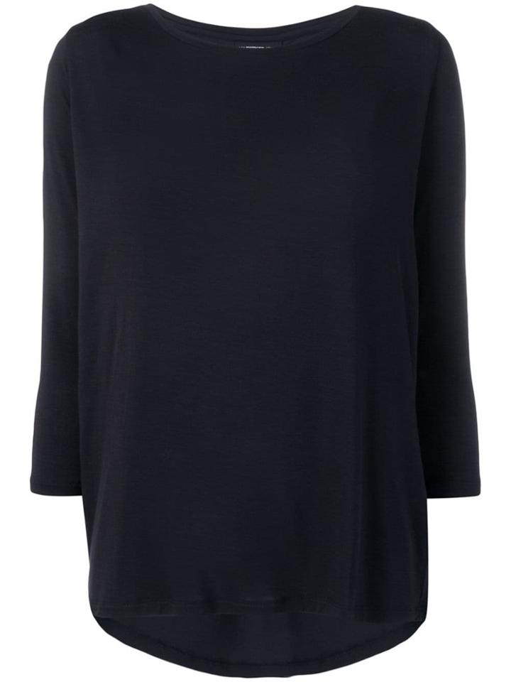 Majestic Filatures Boat Neck Loose Fit Top - Blue