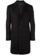 Boss Hugo Boss Single Breasted Coat, Men's, Size: 50, Blue, Acetate/viscose/cashmere/virgin Wool