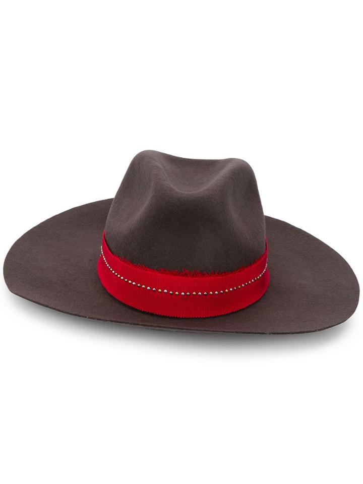 Zadig & Voltaire Amelia Stardust Fedora Hat - Black