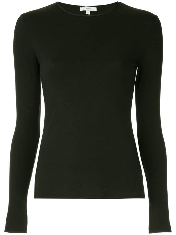 Layeur Round Neck Top - Black