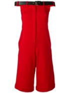 Moschino Belt Bardot Jumpsuit - Red
